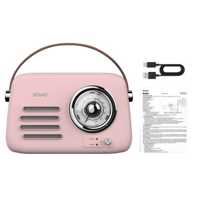 3. SAVIO Tragbares Radio Pink RS-03