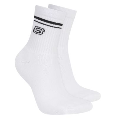 3. Skechers 3er-Pack Damen Langarm Low Crew S601827-WHT Weiß 39-42