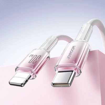 8. Joyroom S-A42 Crystal-Clear Series 30W USB-C – Lightning Kabel 1,2 m – Weiß