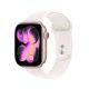 Apple Watch Series 11 GPS + Cellular 46 mm Gehäuse aus roségoldenem Aluminium mit hellrosa Sportarmband – S/M