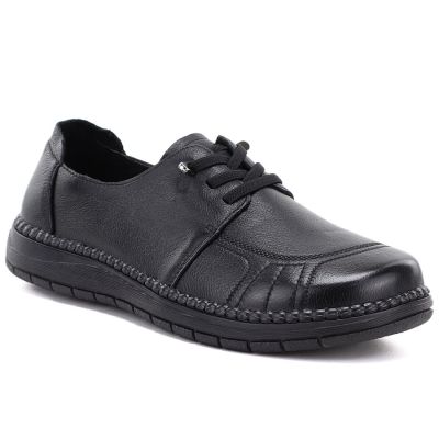 Bequeme schwarze Damen-Lederschuhe Vinceza 107240