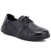 Bequeme schwarze Damen-Lederschuhe Vinceza 107240