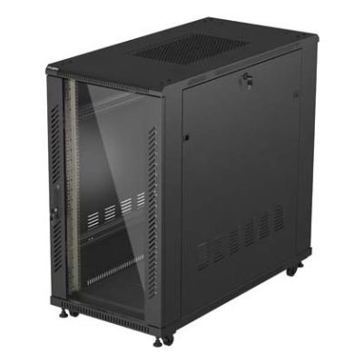 2. Lanberg FF01-6222-12B 22U Rack, freistehend, schwarz