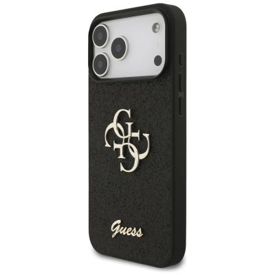 2. Guess Fixed Glitter Big 4G Hülle für iPhone 17 Pro Max / 18 Pro Max - Schwarz