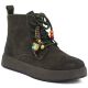 5. Damen-Ankle-Boots aus Leder mit dicken Sohlen, grün Artiker 59C1132
