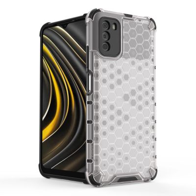 2. Honeycomb Handyhülle Schutzhülle mit TPU Rahmen für Xiaomi Poco M3 transparent