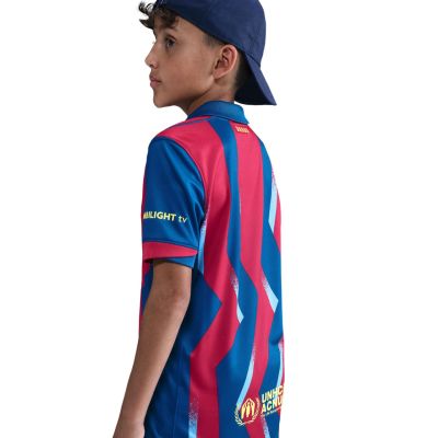 6. Nike FC Barcelona Stadium 25/26 Kinder-Trikot marineblau-rot FZ1307 432