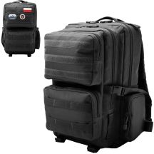 Großer schwarzer Militär-Rucksack + SEMI LINE Set