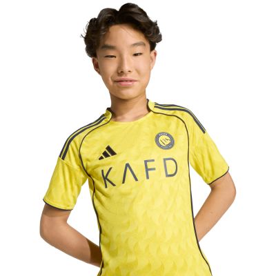 5. adidas Al Nassr FC 2025/2026 Heimtrikot für Kinder, gelb JN7981