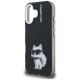 6. Karl Lagerfeld IML Aquarelle Choupette & Logo iPhone 16 Hülle - Schwarz