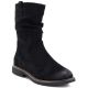 Gefütterte Damen-Ankle-Boots mit Rüschenoberteil, schwarz, M.Daszyńskie SA296-5