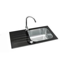 Spülbecken Glam 20 mit Mischbatterie, Farbe Schwarz