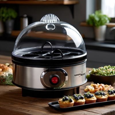 8. GREENBLUE AUTOMATISCHER EIERKOCHER, 400 W, BIS ZU 7 EIER, MESSBECHER, 220–240 V~, 50 Hz GB572