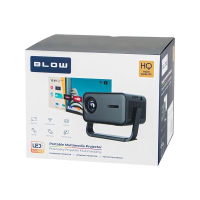 4. BLOW AndroidTV FullHD MaxView tragbarer Projektor weiß