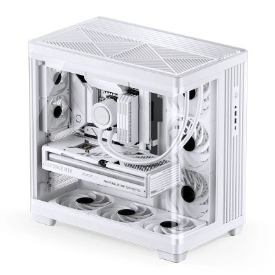14. Jonsbo TK-4 Gehäuse, Midi-Tower, ATX, gehärtetes Glas – Weiß