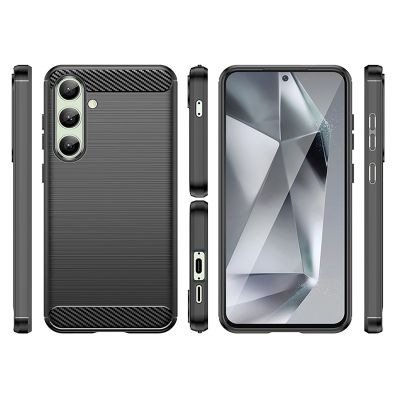 2. Carbon Case Silikonhülle für Samsung Galaxy S24 FE - Schwarz
