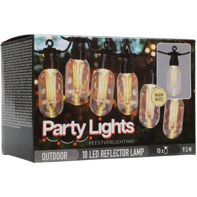 12. Gartenparty-Lichterkette mit 10 LEDs von Edison