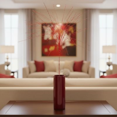 5. Dekorativer Zweig 117 cm Rot