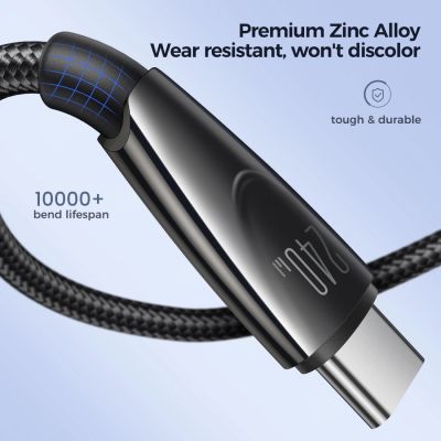 2. Joyroom Pioneer Series SA31-CC5 USB-C / USB-C 240W Kabel 1,2m - Schwarz