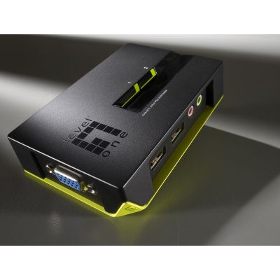 2. LevelOne KVM-0221 KVM-Switch Schwarz, Grün