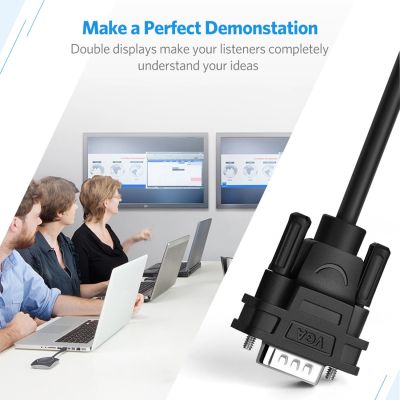 5. Ugreen 40254 1x2 VGA-Splitter 1920x1440 60Hz - Schwarz