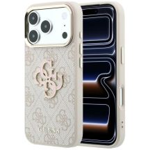 Guess 4G & Big Resin Logo Hülle für iPhone 17 Pro / 18 Pro - Pink
