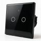 12. QOLTEC LICHT-EIN/AUS-SCHALTER | 2-KANAL-TOUCH-BEDIENUNG | WLAN | TIMER | TUYA | SCHWARZ