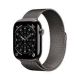 Apple Watch Series 11 GPS + Cellular 46 mm Gehäuse aus Titan in Schiefergrau mit Milanaise-Armband in Schiefergrau - S/M