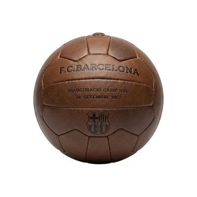 4. FC Barcelona Camp Nou Retro-Fußball, offiziell lizenziert, echtes Leder, B1048