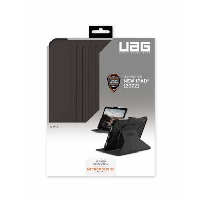 4. UAG Metropolis SE Series Robuste Schutzhülle für iPad 10.9 (10. Generation, 2022) – Metropolis SE Schwarz – Tablet-Klapphülle – Widerstandsfähig – Polyurethan – Schwarz