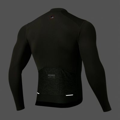 3. Rockbros 15220003004 ROAD TO SKY Herren-Radtrikot, langärmlig, Größe L – grün