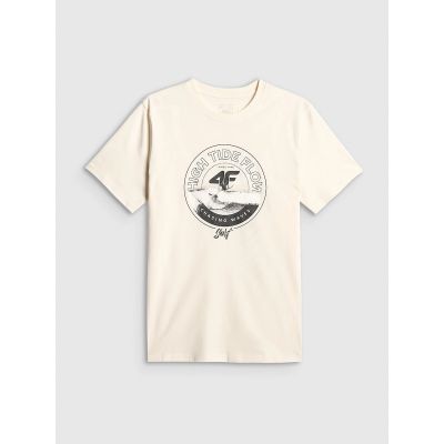 5. Herren-T-Shirt mit Aufdruck, regulär, Größe 4F 4FRSS26TTSHM4298-11S