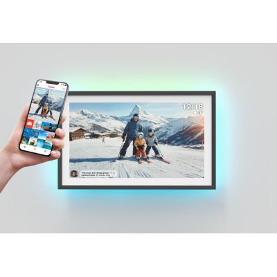 2. Denver PFF-1081 Bilderrahmen mit FRAMEO und Hintergrundbeleuchtung, schwarz