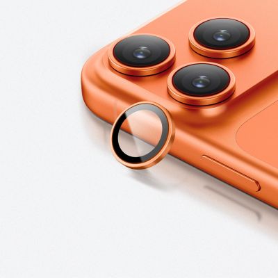4. AmazingThing AR Saphir-Kameralinsenglas für iPhone 17 Pro / Pro Max – mit orangefarbenem Rahmen