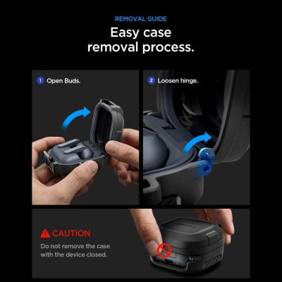 12. Spigen Lock Fit Schutzhülle für Samsung Galaxy Buds 4 / 4 Pro – Mattschwarz