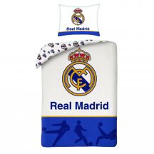 Real Madrid Bettwäsche-Set aus Baumwolle, 140x200 + 70x90 cm, REB80223BL
