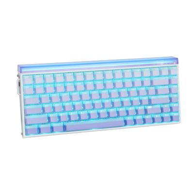 12. HERO84 HE Tastatur mit Dichtung, Weiß+Lila+Farbverlauf+HELL JadeKing Schalter RGB AULA