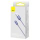 5. Baseus Crystal Shine Series Kabel USB-Kabel für schnelles Aufladen und Datenübertragung USB Typ A - USB Typ C 100W 2m Lila (CAJY000505)