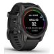 3. Garmin Fenix 7S Pro 42 mm Saphirgrau Titan DLC Uhr mit schwarzem Armband