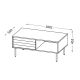 4. CORTINA Couchtisch 100x55x45 schwarz/walnuss