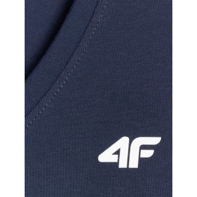 4. Basic-T-Shirt für Damen mit V-Ausschnitt 4F 4FWMM00TTSHF3307-31S