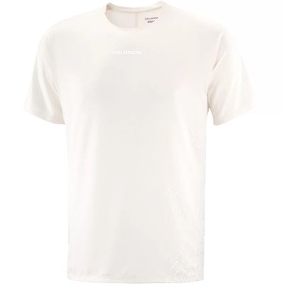 Salomon Sense Aero SS Tee Gfx M LC2700100 Weiß 2XL