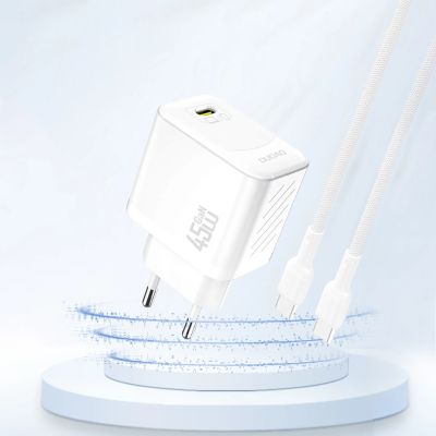 2. Dudao A28 45W GaN USB-C Wandladegerät - Weiß