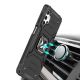 6. Wozinsky Ring Armor Tough Hybrid Case Cover + Magnethalter für Samsung Galaxy A73 silber