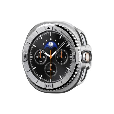 2. Spigen Bezel Tune Pro Pilot Cover für Samsung Galaxy Watch 8 Classic 46 mm – Silber
