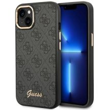 Guess GUHCP14SHG4SHK iPhone 14 6.1 "schwarz / schwarzes Hartschalenetui 4G Vintage Gold Logo