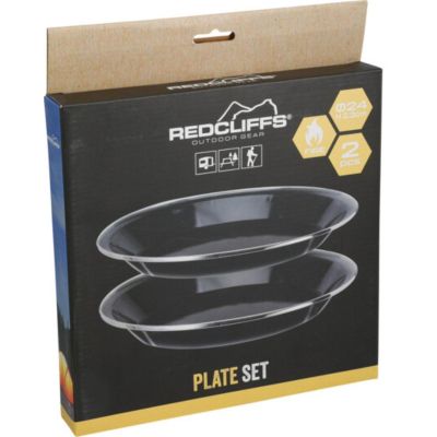 3. SCHALE TOURISTEN-TELLER 2 STÜCK 24 CM ALUMINIUM REDCLIFFS