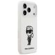 4. Karl Lagerfeld Silikonhülle mit Karl-Skizze und Logo (MagSafe) für iPhone 17 Pro – Weiß