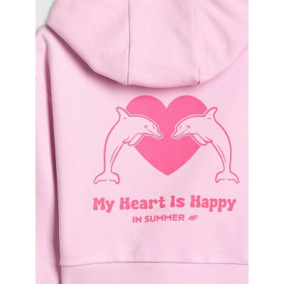 10. Lockerer Mädchen-Sweatshirt mit Kapuze 4F 4FJRSS26TSWSF2936-56S