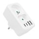 3. MACLEAN Steckdose 2-fach + 4x USB MCE249 F/W
